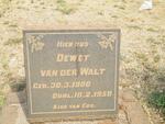 WALT Dewet, van der 1900-1958