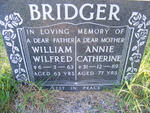 BRIDGER William Wilfred -1963 & Annie Catherine -1989