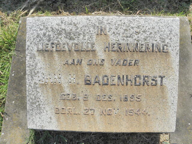 BADENHORST Jan H. 1855-1944