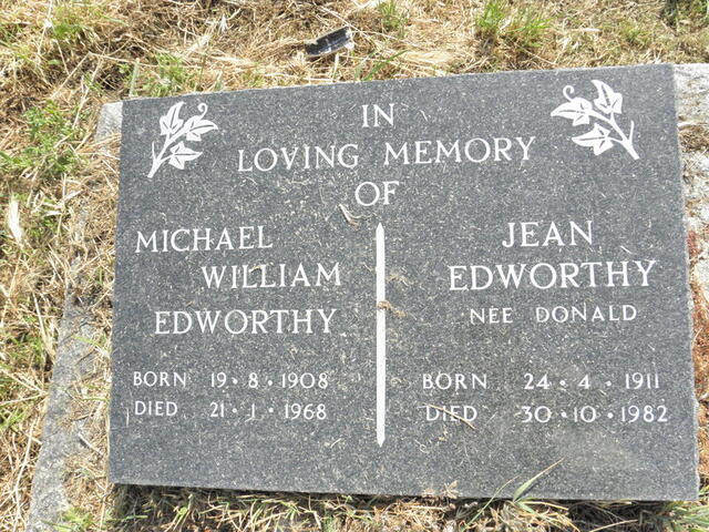 EDWORTHY Michael William 1908-1968 & Jean DONALD 1911-1982