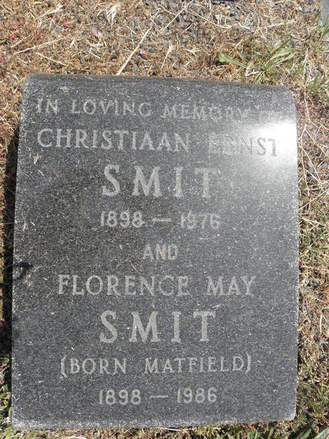 SMIT Christiaan Ernst 1898-1976 & Florence May MATFIELD 1898-1986
