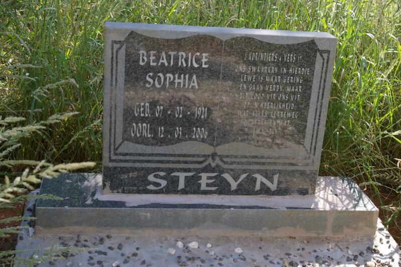 STEYN Beatrice Sophia 1921-2006