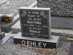 O'EHLEY Marthina 1898-1977 :: O'EHLEY Ronald 1930-1970