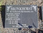 BRONKHORST Judith Susara 1929-2006
