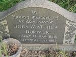 DORMER John Matthew 1899-1962