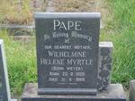 PAPE Wilhelmine Helene Myrtle nee WEYER 1926-1966