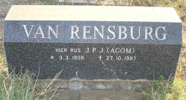 RENSBURG J.P.J., van 1908-1987