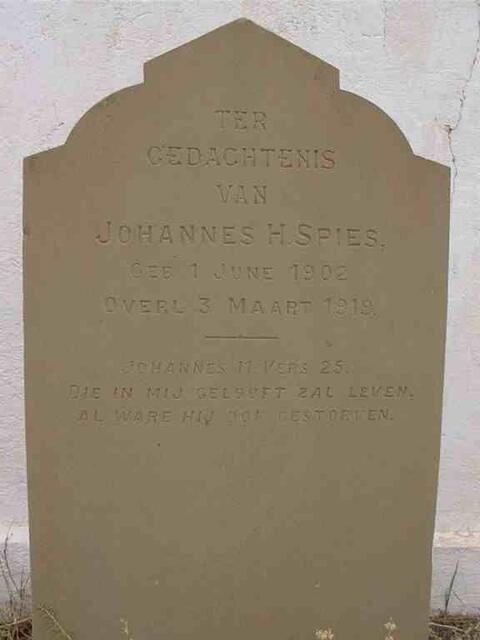 SPIES Johannes H. 1902-1919
