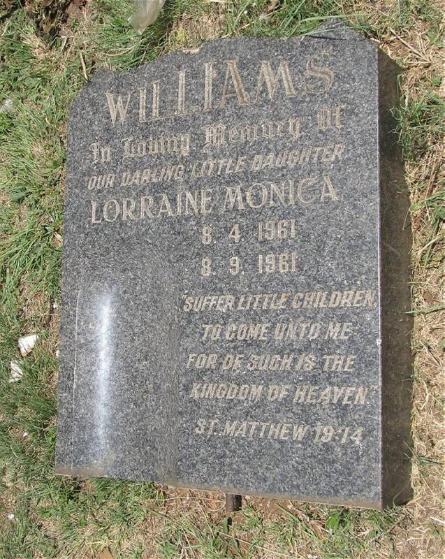 WILLIAMS Lorraine Monica 1961-1961