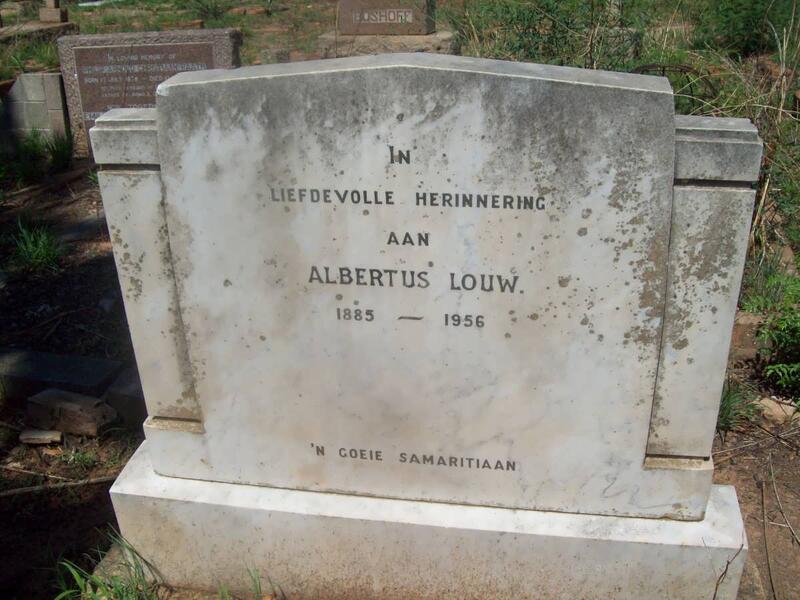 LOUW Albertus 1885-1956