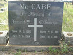 MC CABE Ernest W. 1882-1964 & C. Georgina 1881-1968