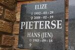 PIETERSE Hans 1945- & Elize 1952-2008