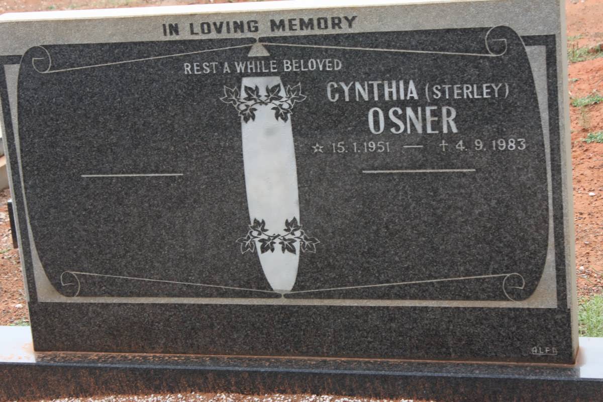 OSNER Cynthia nee STERLEY 1951-1983