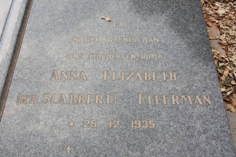 Anna Elizabeth ELLERMAN nee SLABBERT 1935-
