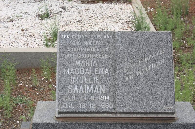 SAAIMAN Maria Magdalena 1914-1990