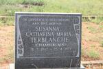 TERBLANCHE Susanna Catharina Maria nee CHAMBERLAIN 1907-1973