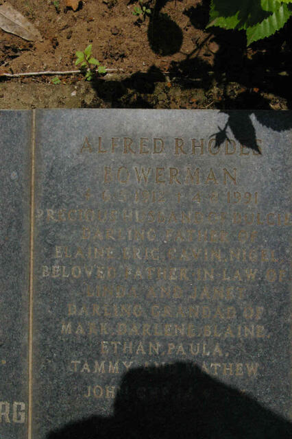 BOWERMAN Alfred Rhodes 1912-1991