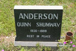 ANDERSON Quinn Shumway 1930-1989