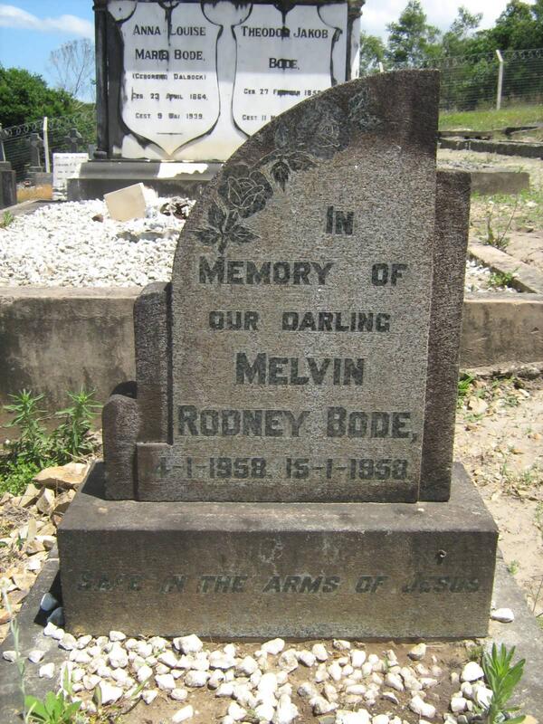 BODE Melvin Rodney 1958-1958