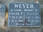 WEYER Edgar F. 1917-1996 & Ella H. 1922-2011