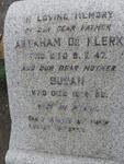 KLERK Abraham, de -1947 & Susan -1950