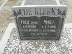 KLERK Fred, de 1911-1984 & Maria 1916-1993
