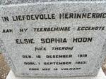 HOON Elsie Sophia nee THERON 1919-1953