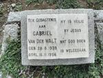 WALT Gabriel, van der 1939-1956