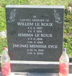 ROUX Willem, le 1897-1976 & Jemima 1898-1988 :: SYCE Menissa 1923-2000