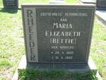 RHEEDER Maria Elizabeth 1900-1989