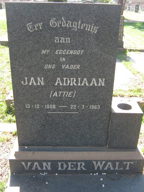 WALT Jan Adriaan, van der 1908-1963