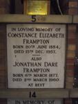 FRAMPTON Jonathan Dare 1877-1960 & Constance Elizabeth 188-1957