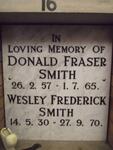 SMITH Wesley Frederick 1930-1970 :: SMITH Donald Fraser 1957-1965