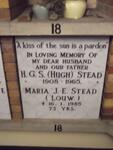 STEAD H.G.S. 1908-1965 & Maria J.E. LOUW -1985