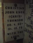THOMSON Christian John Knox 1925-1975