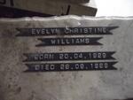 WILLIAMS Evelyn Christine 1929-1989