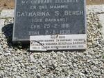 BERGH Catharina Susanna nee BARNARD 1881-1930