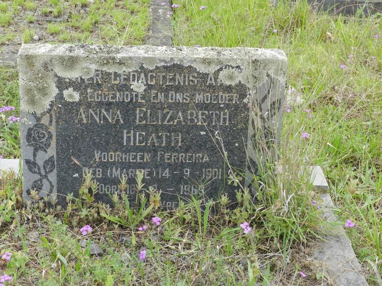 HEATH Anna Elizabeth, previously FERREIRA nee MAREE 1901-1969