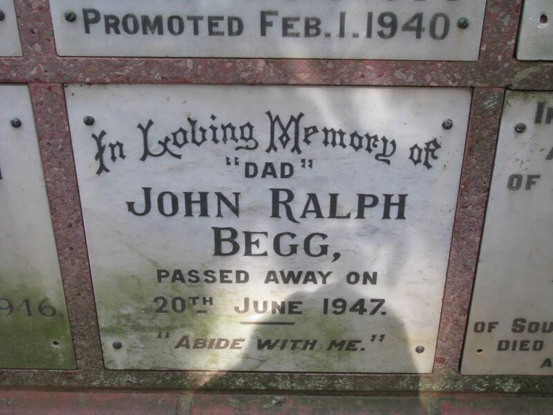 BEGG John Ralph -1947
