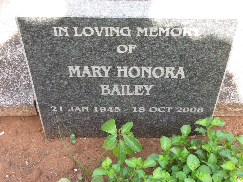 BAILEY Mary Nonora 1945-2008