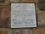 BAKER William James Henry -1962 & Mary Anderson -1946