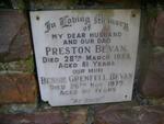BEVAN Preston -1959 & Bessie Grenfell -1979