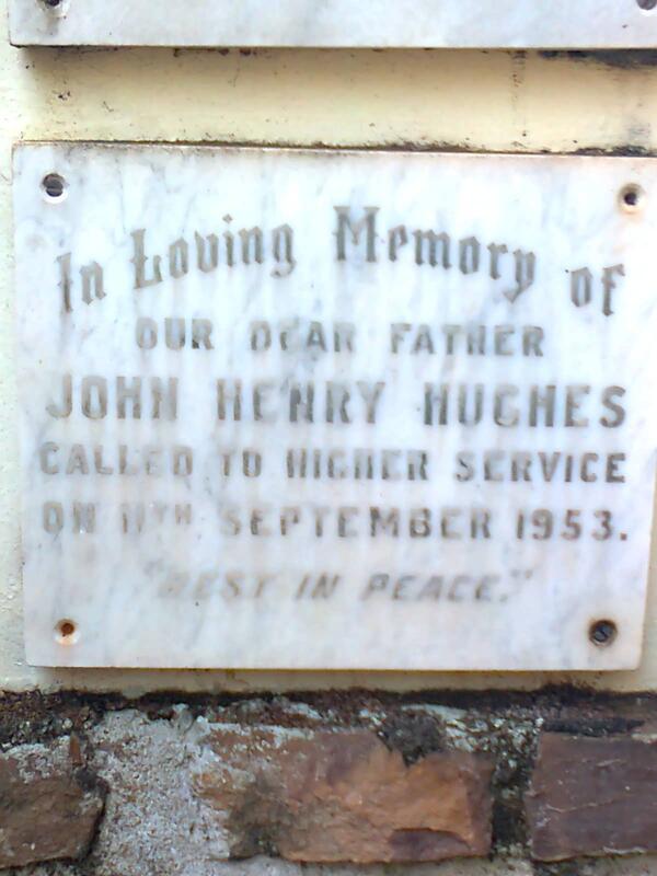 HUGHES John Henry -1953