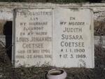 COETSEE Louis Johannnes 1901-1936 & Judith Susara 1900-1969