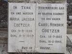COETZER Carel Hendrik 1885-1946 & Maria Jacoba 1896-1959