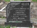 ELLIS Eric William 1914-1983 & Christina RAUTENBACH 1918-1942