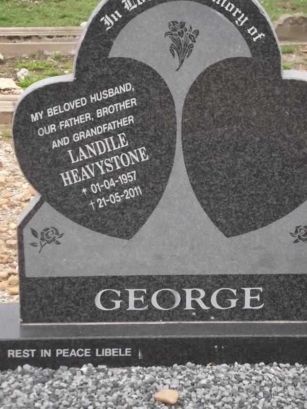 GEORGE Landile Heavystone 1957-2011