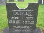 OLIVIER André 1987-2005 & Anna Catherina Elizabeth 1934-2003