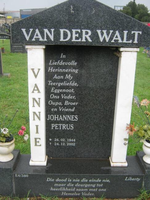 WALT Johannes Petrus, van der 1944-2002