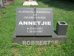 ROBBERTSE Annetjie 1951-1997